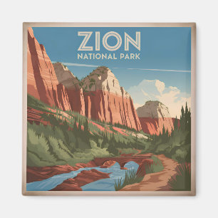 Zion National Park vintage Magneet