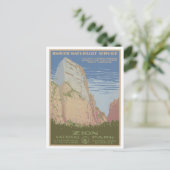 Zion National Park Vintage Poster Briefkaart (Staand voorkant)