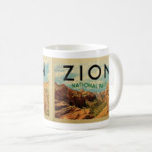 Zion National Park Vintage Travel Koffiemok (Voorkant rechts)