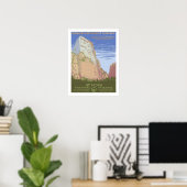 Zion National Park Vintage Travel Poster (Thuiskantoor)