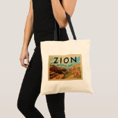 Zion National Park Vintage Travel Tote Bag (Voorkant (product))