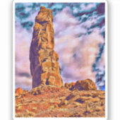 Zion National Park Vinyl Sticker (Voorkant)