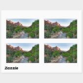 Zion National Park Virgin River Rechthoekige Sticker (Vel)