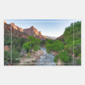 Zion National Park Virgin River Rechthoekige Sticker (Voorkant)