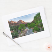 Zion National Park Virgin River Rechthoekige Sticker (Envelop)