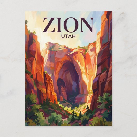 Zion National Park VS Briefkaart (Voorkant)