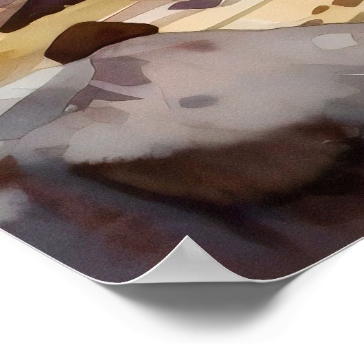 Zion National Park Waterverf Poster (Hoek)