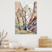 Zion National Park Waterverf Poster (Keuken)