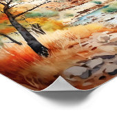 Zion National Park Waterverf Schilderij Poster (Hoek)