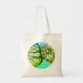 Zion National Park Waterverf Schilderkunst Tote Bag (Voorkant)