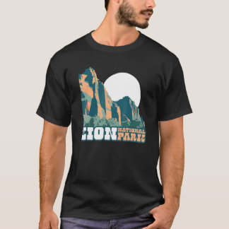 Zion National Park WPA-poster stijl grafisch Utah T-shirt