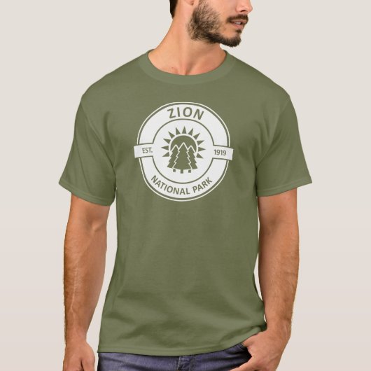 Zion National Park Zon Bomen T-shirt (Voorkant)