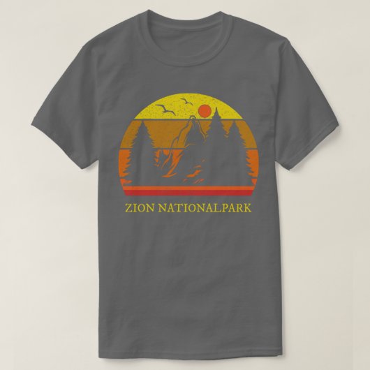 Zion Nationalpark Retro  T-shirt (Design voorkant)