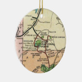 Zion Park Vintage Map  Keramisch Ornament (Rechts)