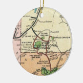Zion Park Vintage Map  Keramisch Ornament (Links)