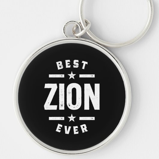 Zion Personalized Name Birthday Gift Sleutelhanger (Voorkant)