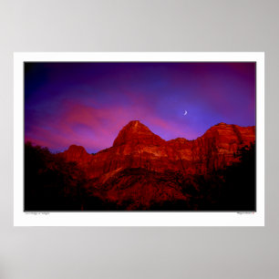 Zion Ridge in Twilight - Zion National Park, Utah Poster