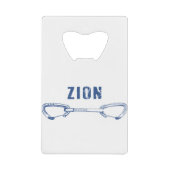 Zion Rock climing Quickdraw Creditkaart Flessenopener (Voorkant)
