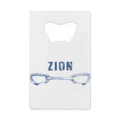 Zion Rock climing Quickdraw Creditkaart Flessenopener (Achterkant)