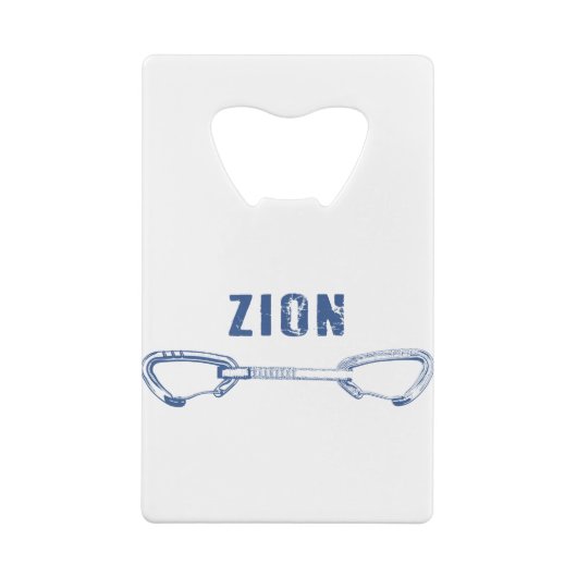 Zion Rock climing Quickdraw Creditkaart Flessenopener (Achterkant)