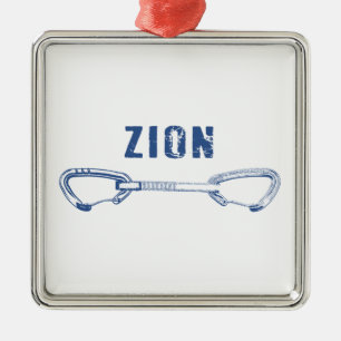 Zion Rock climing Quickdraw Metalen Ornament