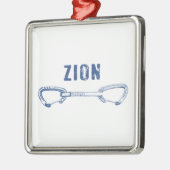 Zion Rock climing Quickdraw Metalen Ornament (Links)