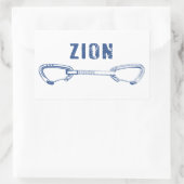 Zion Rock climing Quickdraw Rechthoekige Sticker (Tas)