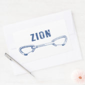 Zion Rock climing Quickdraw Rechthoekige Sticker (Envelop)