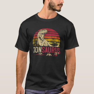 Zion Saurus Funny Personalised Dinosaur T Rex Name T-shirt