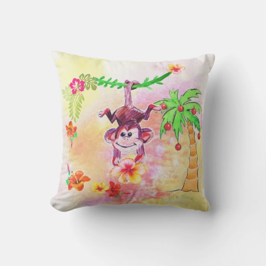 Zion the Monkey Wall Clock Buitenkussen (Voorkant)