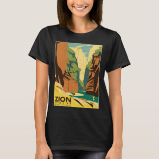 Zion The Narrows Nationaal Park Toeristische Vinta T-shirt