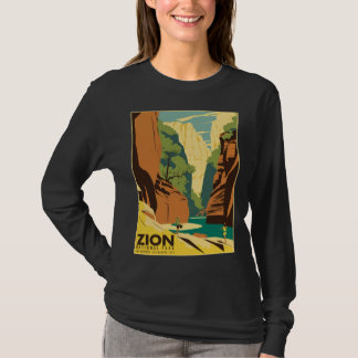 Zion The Narrows National Park Tourist Vintage Pos T-shirt