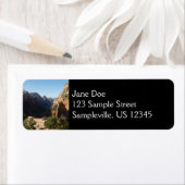 Zion uit Angels Landing Trail Zion National Park Etiket (Insitu)