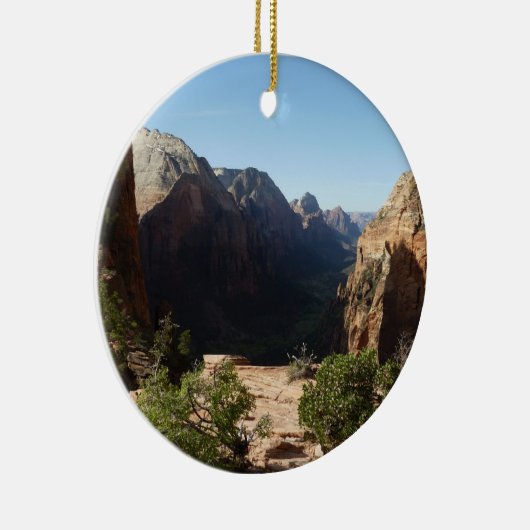 Zion uit Angels Landing Trail Zion National Park Keramisch Ornament (Rechts)