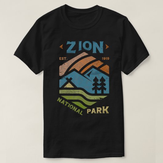 Zion Utah Beehive State National Parks Mighty 5 T-shirt (Design voorkant)