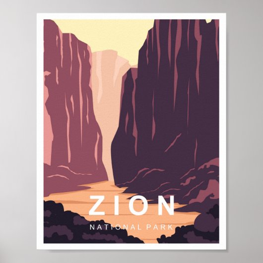 Zion Utah Nationaal Park Poster (Voorkant)