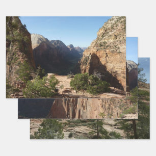 Zion vanaf Angels Landing Trail Zion National Park Inpakpapier Vel
