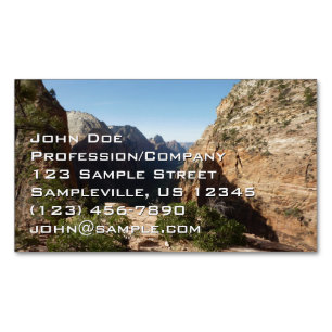 Zion vanaf Angels Landing Trail Zion National Park Magnetisch Visitekaartje