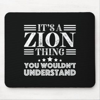 Zion voornaam persoonlijke verjaardag Vaderdag Man Muismat