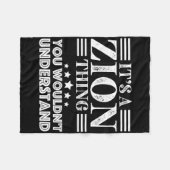 Zion Voornaam Persoonlijke Verjaardag Vaders Dag M Fleece Deken (Voorkant (Horizontaal))