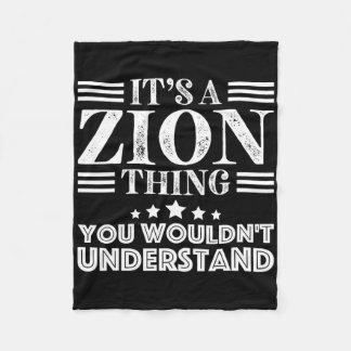 Zion Voornaam Persoonlijke Verjaardag Vaders Dag M Fleece Deken