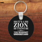 Zion Voornaam Persoonlijke Verjaardag Vaders Dag M Sleutelhanger (Voorkant)