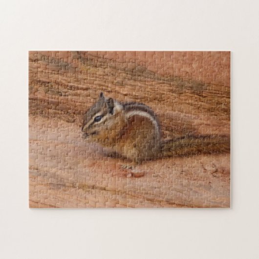 Zion Wangsquirrel op Rode Rotsen Legpuzzel (Horizontaal)