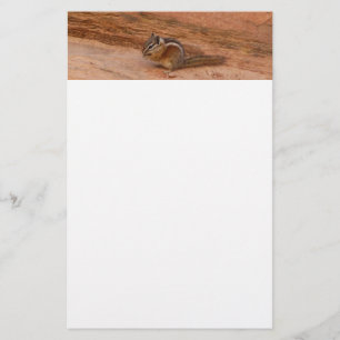 Zion Wangzandgrondeekhoorn op Rode Rotsen Briefpapier