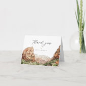 ZION Waterverf Skyline Dank u kaart (Voorkant)