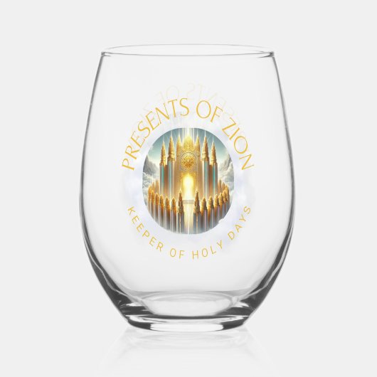 Zion wijnglas zonder voet (Voorkant)