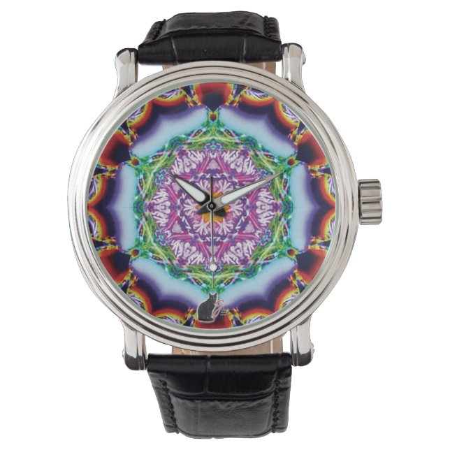 Zionesque Kaleidoscoop Horloge (Voorkant)