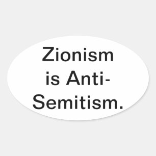Zionisme is Antisemitisme Hankamer Artjunkhaus Lie Ovale Sticker