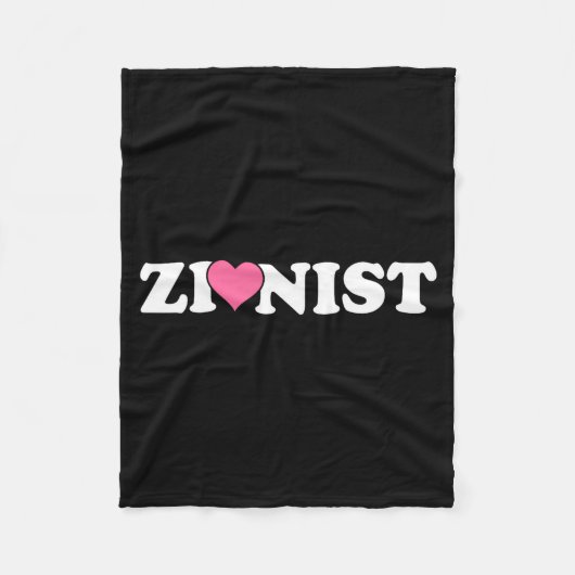 Zionist Funny Valentine Day Retro Love Meme Family Fleece Deken (Voorkant)