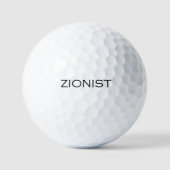 Zionist text design golfballen (Voorkant)